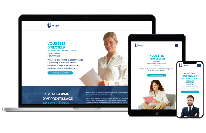 Ulearn, plateforme e-learning full responsive design